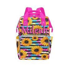 Load image into Gallery viewer, Mileah Design Sunflower Backpack/Diaper Bag