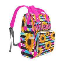 Load image into Gallery viewer, Mileah Design Sunflower Backpack/Diaper Bag