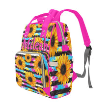 Load image into Gallery viewer, Mileah Design Sunflower Backpack/Diaper Bag