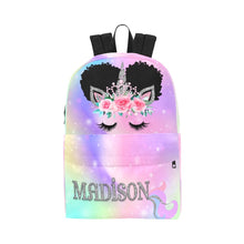 Load image into Gallery viewer, Madison Design Afro Puff Unicorn Backpack