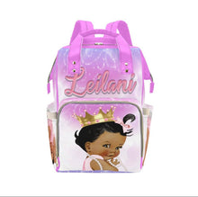 Load image into Gallery viewer, Princess Design Multi-Function Backpack/Diaper Bag
