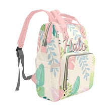 Load image into Gallery viewer, Pink Jungle Design Multi-Function Backpack/Diaper Bag
