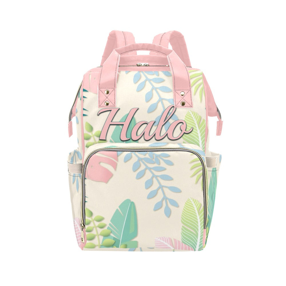 Pink Jungle Design Multi-Function Backpack/Diaper Bag